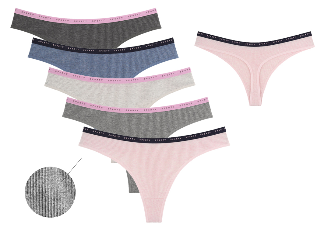 Ženske Tanga Gaćice Rebrasti Pamuk