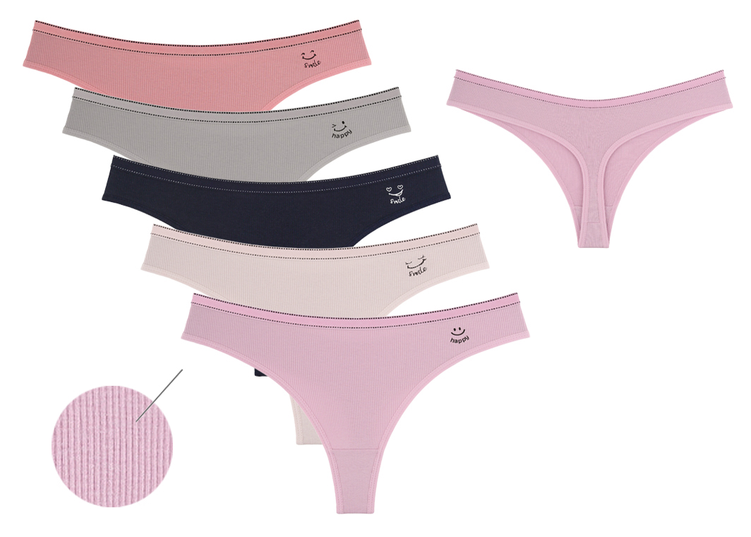 Ženske Tanga Gaćice Rebrasti Pamuk