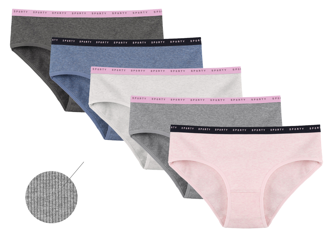 Ženske Gaćice Poludoboki Rebrasti Model