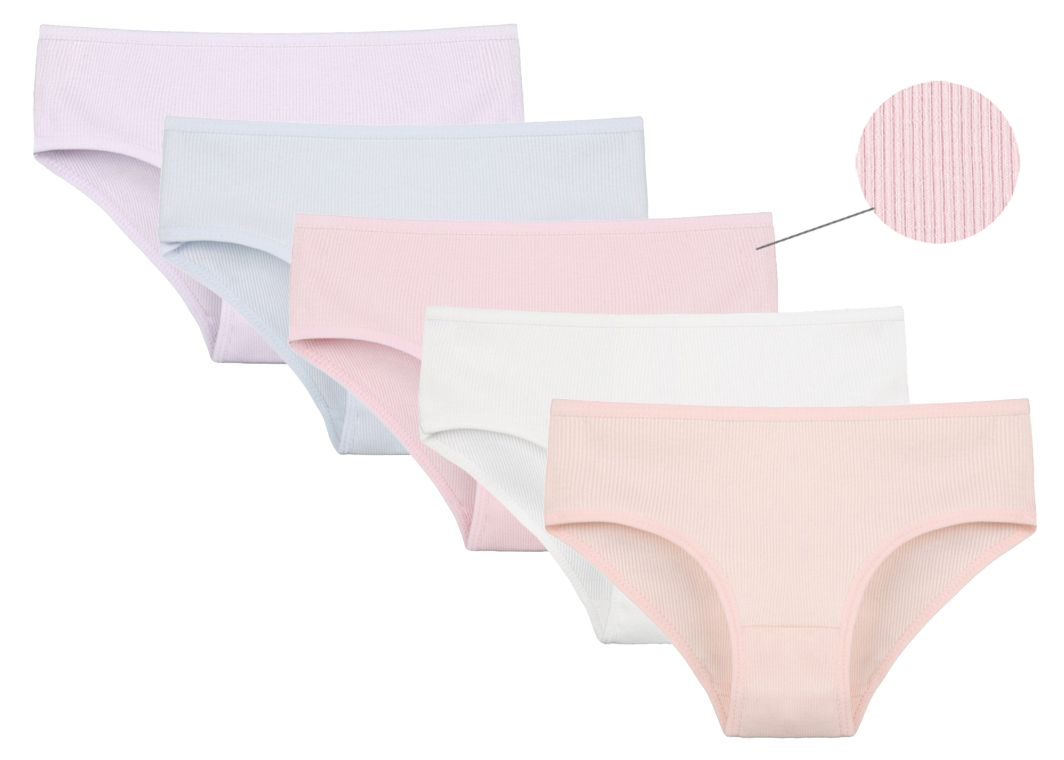 Gaćice Za Djevojčice - Tinejdžerski uzrast Rebrasti Pamuk