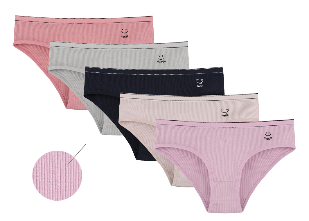 Gaćice Za Djevojčice - Tinejdžerski uzrast Rebrasti Pamuk